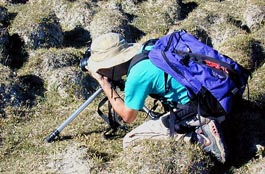 Mike Hudak photographing a Wyoming wetland.