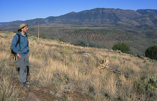 Mike Hudak on Dutchwoman Butte summit, Tonto National Forest, Arizona. Photo by Mike Hudak.