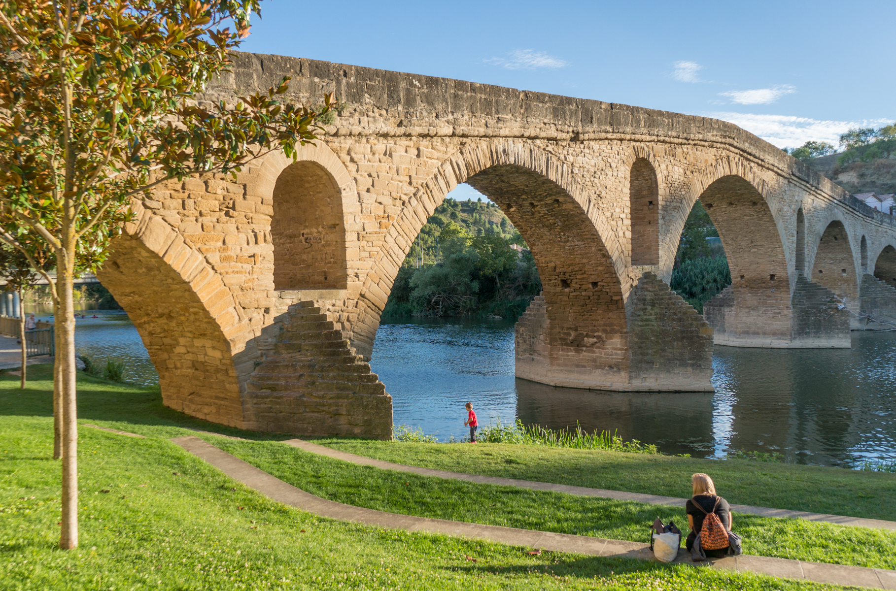 Puente la Reina (“The Queen’s Bridge”). in Spanish town of the same name, carries the Camino Francés westward toward Santiago de Compostela | Photo by Mike Hudak