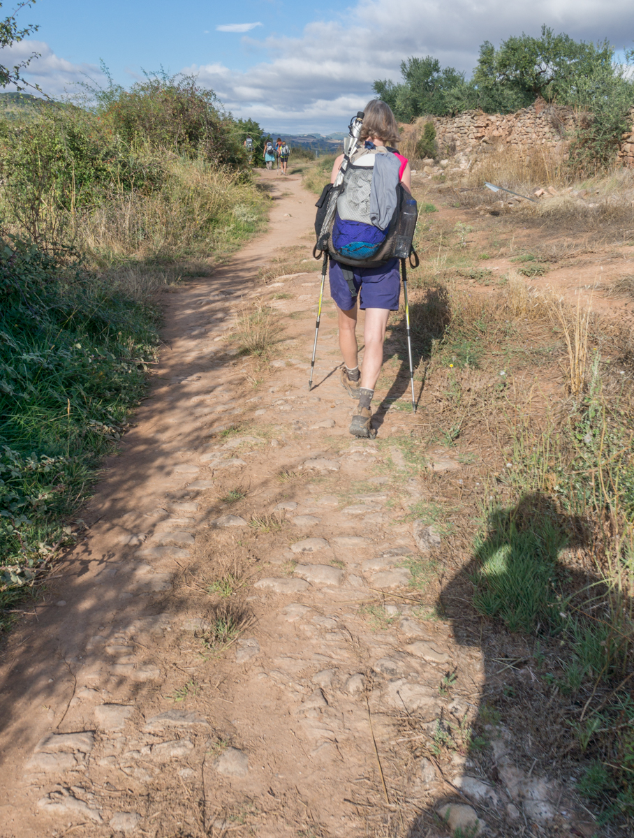 The Camino Francés conjoins with the Roman road Ab Asturica Burdigalam west of Cirauqui, Spain | Photo by Mike Hudak