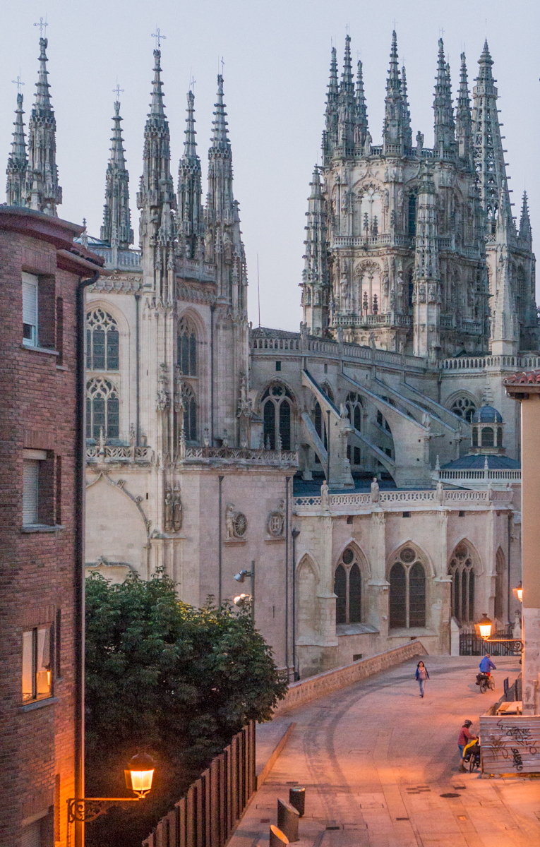 Catedral de Santa María de Burgos (Spain) viewed from a window of Albergue Municipal Casa del Cubo | Photo by Mike Hudak