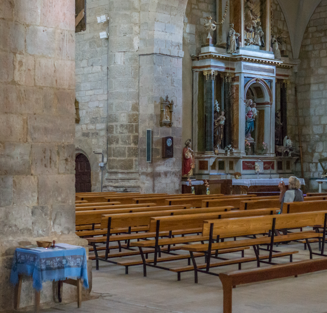 Interior of Iglesia de Nuestra Señora de la Asunción in Boadilla del Camino, Spain | Photo by Mike Hudak