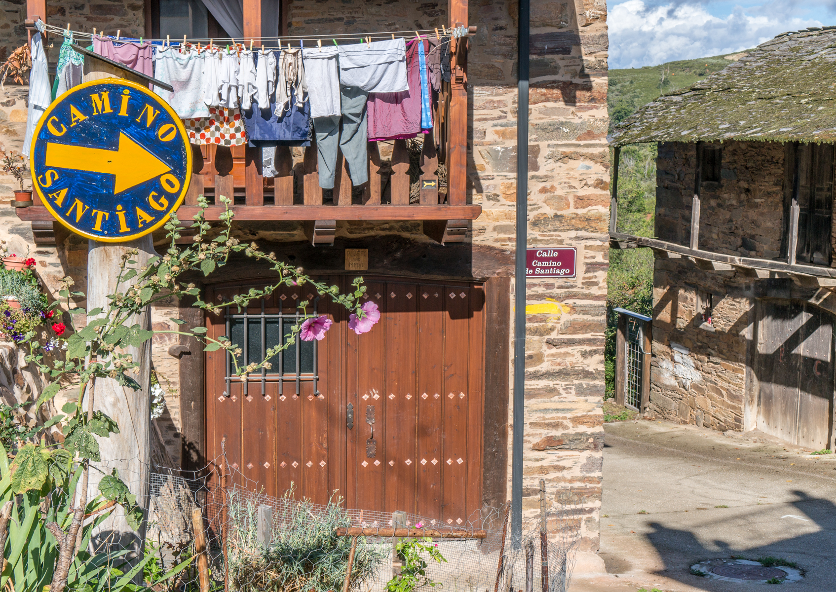 Private dwellings and backyards along the Camino Frances in El Acebo, Spain | Photo by Mike hudak