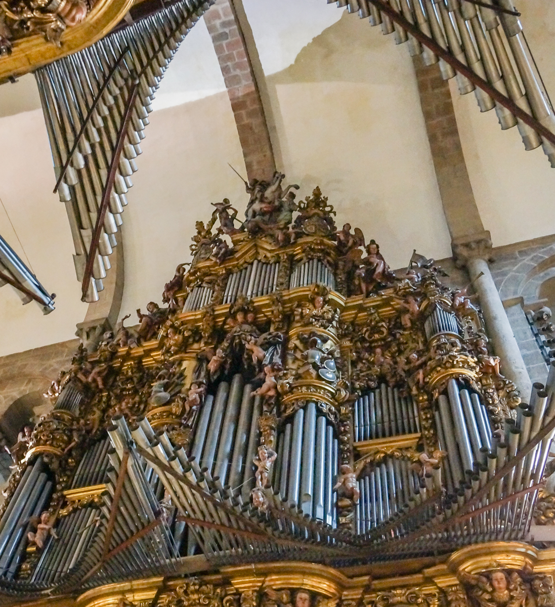 Pipes of the organ in the Catedral de Santiago (Spain) | Photo by Mike Hudak