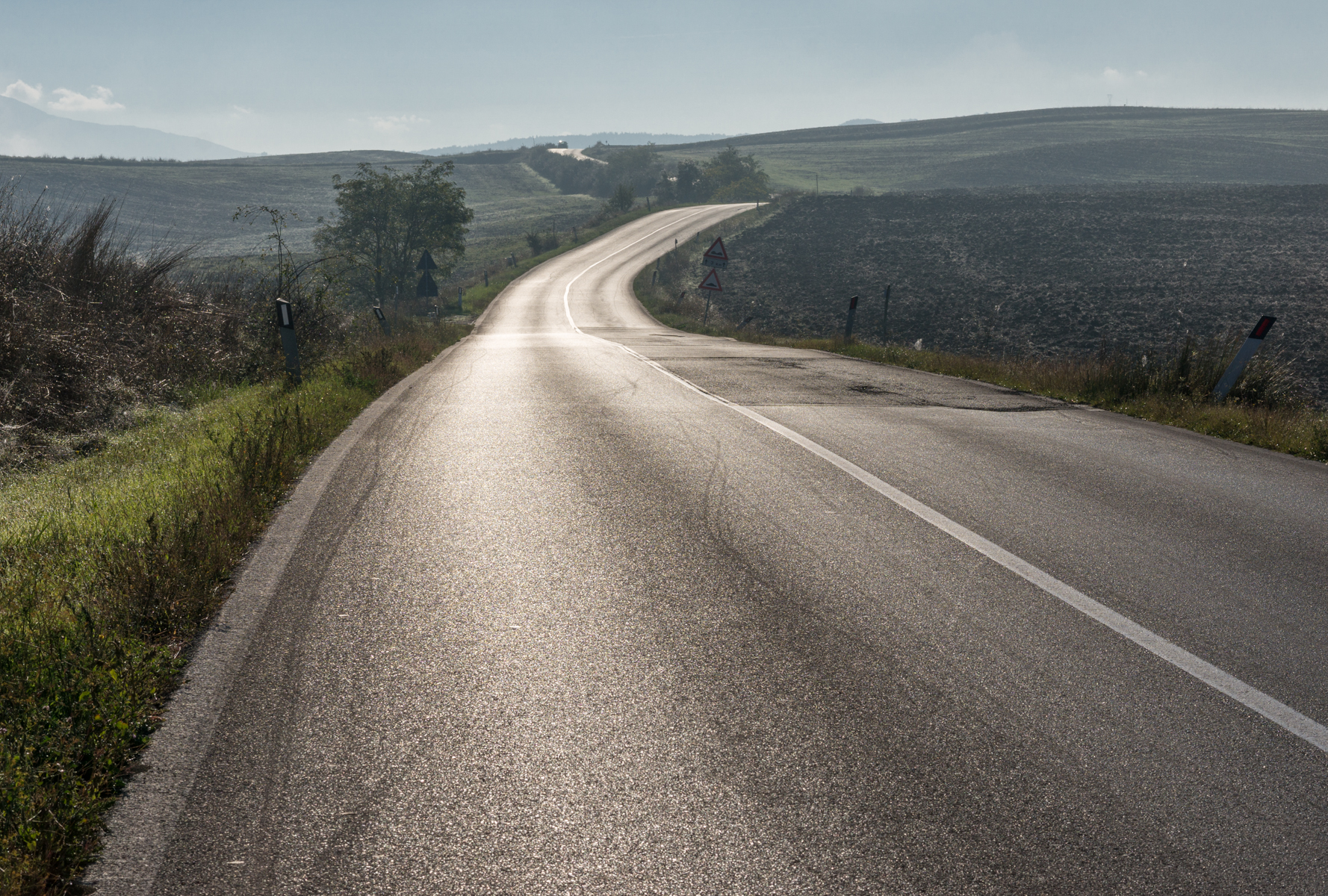 On SR2 (as the Via Francigena) approximately 2.6 km (1.6 miles) north of Gallina, Italy | Photo by Mike Hudak